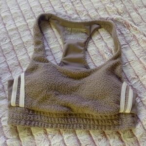 NWOT Pink Pull On Reverse Fleece Lounge Bra